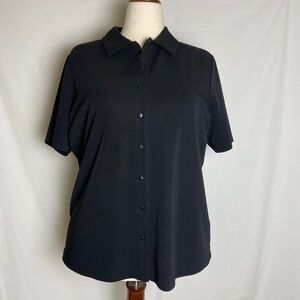 Caslon Women's Short Sleeve Button Up Shirt Plus Size 1X